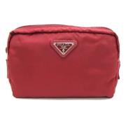 Prada Vintage Pre-owned Tyg kuvertvskor Red, Dam