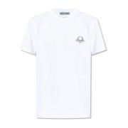 Moschino T-shirt med broderat logotyp White, Herr