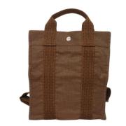 Hermès Vintage Pre-owned Canvas ryggsckar Brown, Dam