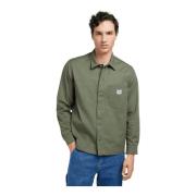 Lee Avslappnad passform Overshirt Ripstop tyg Bröstficka Green, Herr