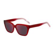 Hugo Boss Röda Acetatsolglasögon med UV-skydd Red, Dam