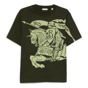 Burberry Gröna T-shirts och Polos med Equestrian Knight Design Green, ...