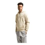 Fred Perry Half-Zip Hoodie Sweatshirt med Logotyp Beige, Herr