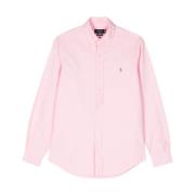 Polo Ralph Lauren Bomull Broderad Oxford Skjorta Pink, Herr