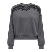 ONLY Stiligt Sweatshirt för Män och Kvinnor Gray, Dam