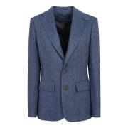 Polo Ralph Lauren Blå Blazer för Kvinnor Aw24 Blue, Dam