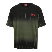 Diesel 5Dra T-shirts för män och kvinnor Green, Herr