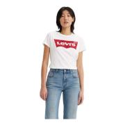 Levi's T-shirt Den Perfekta Tee Stor Batwing Vit Grap 0053 White, Dam