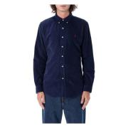 Ralph Lauren Corduroy Custom Shirt Blue, Herr