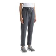 Peserico Bomullsjersey joggers Gray, Dam