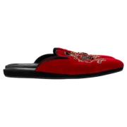 Dolce & Gabbana Pre-owned Pre-owned Sammet lgskor Red, Herr