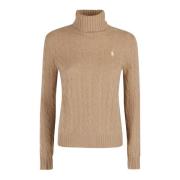 Polo Ralph Lauren Stilren Stickad Pullover Tröja Brown, Dam