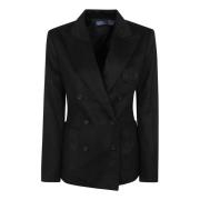 Polo Ralph Lauren Svart Ull Blazer Elegant Mångsidig Stil Black, Dam