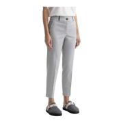 Peserico Persikoskinn gabardin cigarettbyxor Gray, Dam