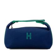 Hermès Vintage Pre-owned Canvas necessrer Blue, Dam