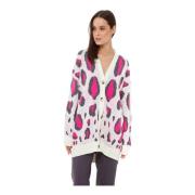 Cesare Gaspari Oversized Cardigan - Off White Multicolor, Dam