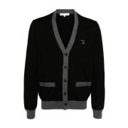 Maison Kitsuné Modig Räv Bi Färg Kofta Black, Dam