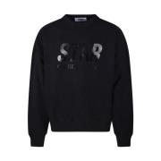 Golden Goose Logo Print Crewneck Sweatshirt Black, Herr