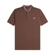 Fred Perry Brun Polo Bomull Piqué Klassisk Passform Brown, Herr