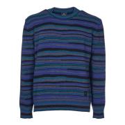 PS By Paul Smith Randig Crew Neck Ulltröja Multicolor, Herr