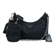 Prada Vintage Pre-owned Nylon prada-vskor Black, Dam