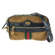 Gucci Vintage Pre-owned Laeder crossbodyvskor Brown, Dam