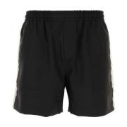 Bode Svarta ull Bermuda shorts Black, Herr