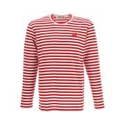 Comme des Garçons Play Stickad T-shirt, L M IN Red, Herr