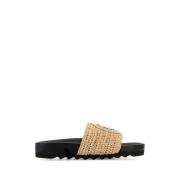 Stella McCartney Raffia Elyse Tofflor Beige, Dam