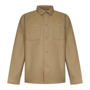 Lacoste Beige Oversized Krokodil Skjorta Aw24 Beige, Herr