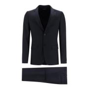 Ermenegildo Zegna Ull Mohair Twill Blazer Byxor Set Black, Herr