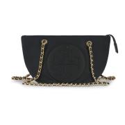 Tory Burch Svart Chain Crossbody Väska Black, Dam