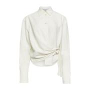 JW Anderson Vit Button-Up Skjorta med Klassisk Krage White, Dam