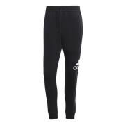 Adidas Svarta Essentials Fleece Tapered Cuff Big Logo Sweatpants Black...