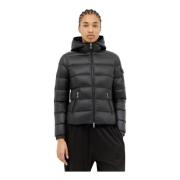 Moncler Quiltad Huva Dunjacka Black, Dam