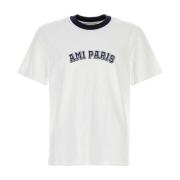 Ami Paris Klassisk Vit Bomull T-shirt White, Herr