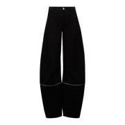 Moncler Zip Panels Jeans Black, Herr