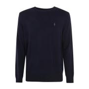 Polo Ralph Lauren Navy Crew Neck Pullover Sweater Blue, Herr