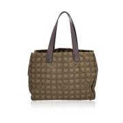 Chanel Vintage Pre-owned Nylon totevskor Green, Dam