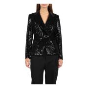 Tagliatore Alicya Sequins Blazer Black, Dam