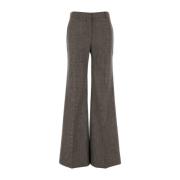 Stella McCartney Broderad ull palazzo byxa Gray, Dam