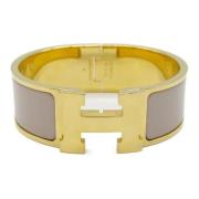 Hermès Vintage Pre-owned Metall armband Beige, Dam