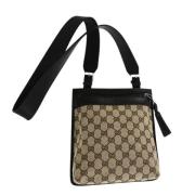 Gucci Vintage Pre-owned Canvas axelremsvskor Brown, Dam