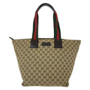 Gucci Vintage Pre-owned Canvas totevskor Brown, Dam