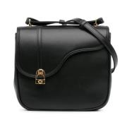 Gucci Vintage Pre-owned Laeder crossbodyvskor Black, Dam