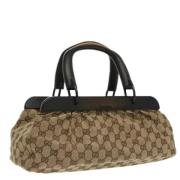 Gucci Vintage Pre-owned Canvas handvskor Beige, Dam