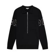 Off The Pitch Half Zip Polo Sweater Svart Black, Herr