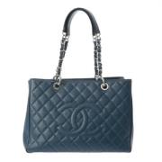 Chanel Vintage Pre-owned Laeder chanel-vskor Blue, Dam