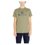 Aquascutum Bomull T-shirt med korta ärmar Green, Herr