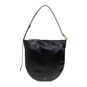 Jil Sander Axelväska Moon Medium Black, Dam